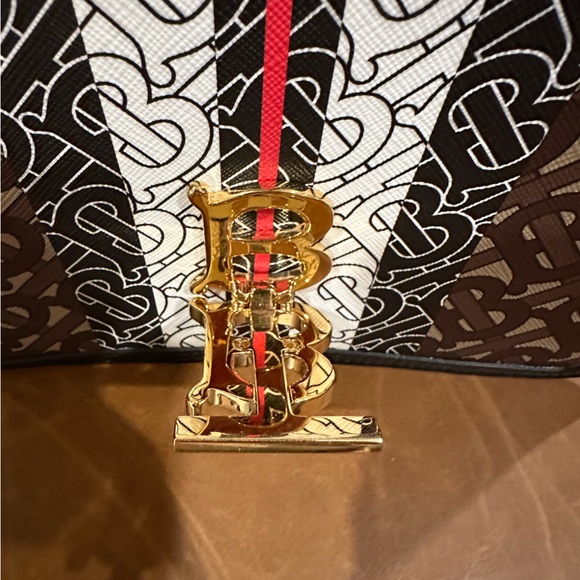 Burberry Bridle Brown Monogram Small E-Canvas TB Shoulder/Crossbody Bag - Picture 6 of 10